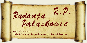 Radonja Palasković vizit kartica